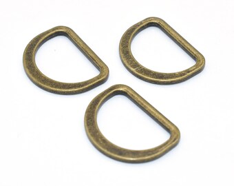 1 "brons metalen D ring riem gesp niet gelaste portemonnee lus riem ringen huisdier gesp portemonnee accessoires voor tas portemonnee riem maken hardware