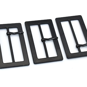 Black Metal Adjustable Buckles Clothes Belt Buckle White Belt Buckle 50mm Rectangle Bag Buckle for Straps Handbag webbing hardware DIY 6pcs