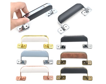 Luggage Handle Leather Handle Vintage Style Replacement Strap Handle Suitcase Pull Handle for Trunk Handbag Briefcase 2pcs