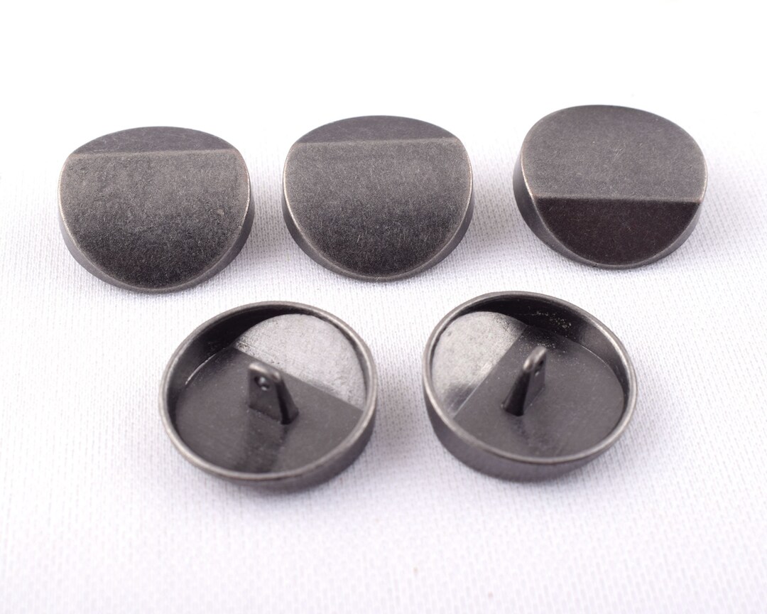 Metal Black Sewing Buttons Vintage Shank Buttons Suit Buttons Coat