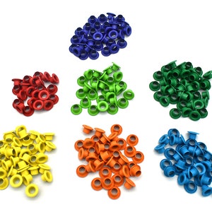4mm Tiny Eyelet in 7 color Brass Eyelets Grommets Metal eyelet For DIY Clothing Scrapbooking Craft Projects 100pcs