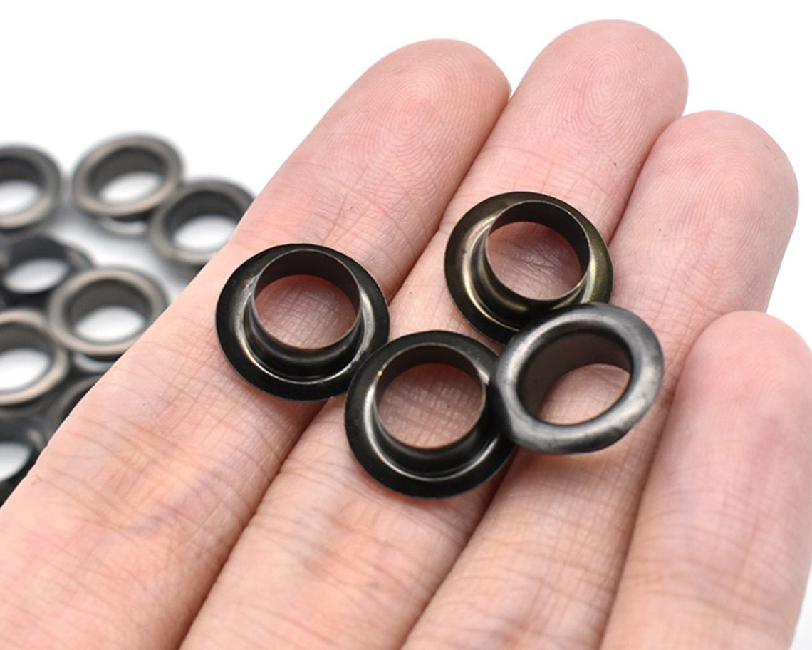 8mm Black Brass Eyelet Metal Eyelet With Washer Leather Craft Etsy