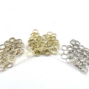 10mm Split Ring Key chain Jewelry charm clasp Supplies metal key ring pendant Key Fob Hardware 100/200pcs
