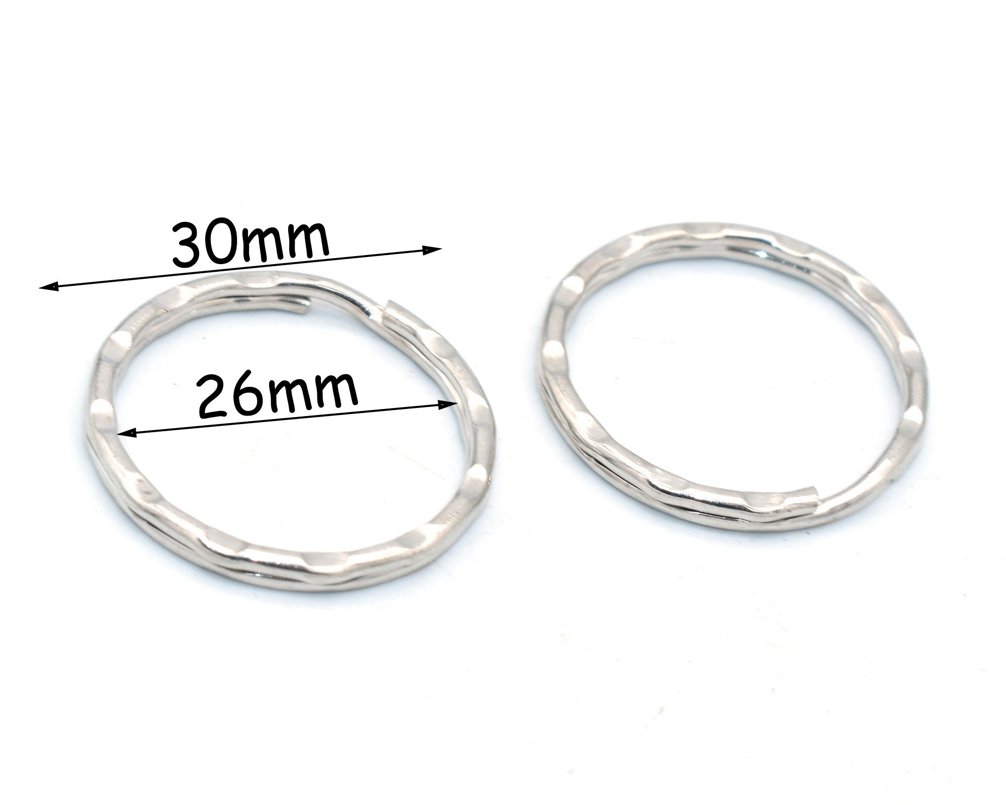 Silver Key Chain Ring Key Ring Metal Split Ring Key Chain Etsy UK