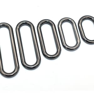 O Ring Schnalle Ovale Schiebeschnallen - Geldbörse Rucksack Schnalle nicht verschweißt Oval Loop Ringe Gürtelschnalle Für Handtasche Gurtband Hardware 45-25mm 6Stk