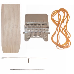 Speedweve Darning Loom - 14 Hook Weaving Loom Kit with 24 Colors embroider thread for Beginners Quickly Repair Holes Mending Jeans