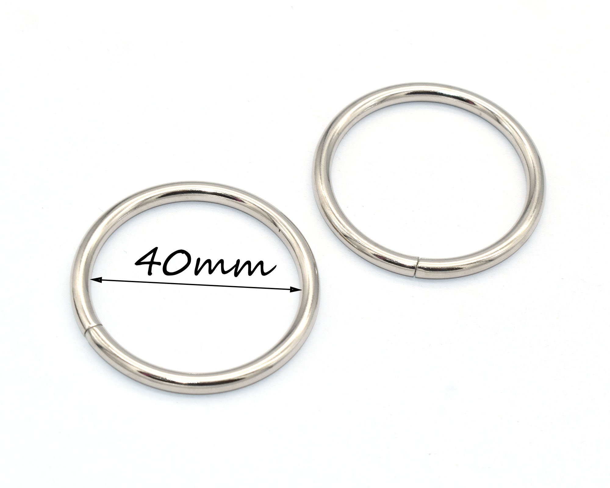 O Ring Strap Ring Buckle Welded Loops Metal Purse Rings Silver Etsy UK