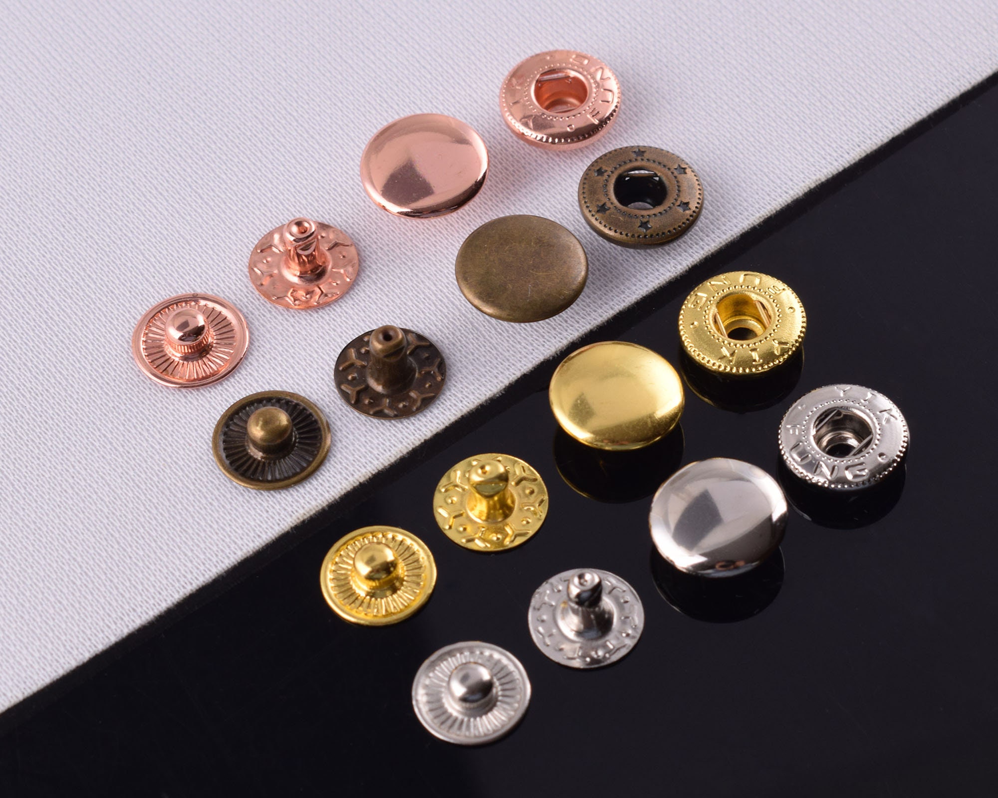 Metal Snap Fasteners Press Clothing Snaps Button 6 pcs on OnBuy