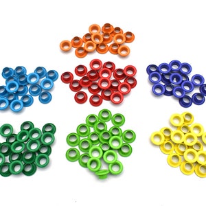 6mm Eyelet in 7 color Brass Eyelets Grommets Metal Eyelet For DIY Clothing Scrapbooking Craft Projects 100pcs