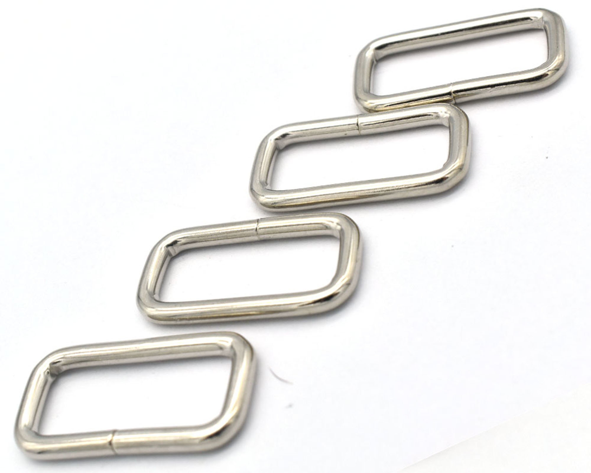 25mm Silver Belt Buckle Adjustable Slide Buckles Rectangle Etsy