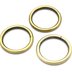 O Anillos O Conector Círculo Anillo de Correa de Bronce - Redondo O Hebilla Hebillas deslizantes Hebillas de anillo de monedero Hebilla de cinturón para bolso de cinta Hardware 38mm