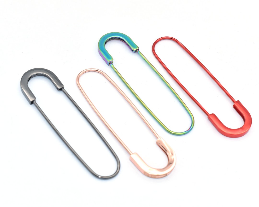 80mm Rainbow Large Safety Pins Sewing Pins Brooch Kilt Pins Metal Pins