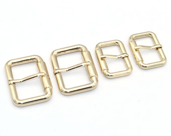 25/32mm Light gold Adjustable Buckles Clothes Belt Buckle Belt Buckle Rectangle Bag Buckle for Straps Handbag webbing hardware DIY 6pcs