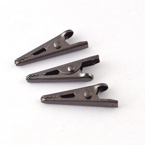 32mm Alligator hair clips Metal Hair Alligator Clips Hair Accessory Blanks Fashion Hairpin Base For DIY Hair Accessories 20pcs Black