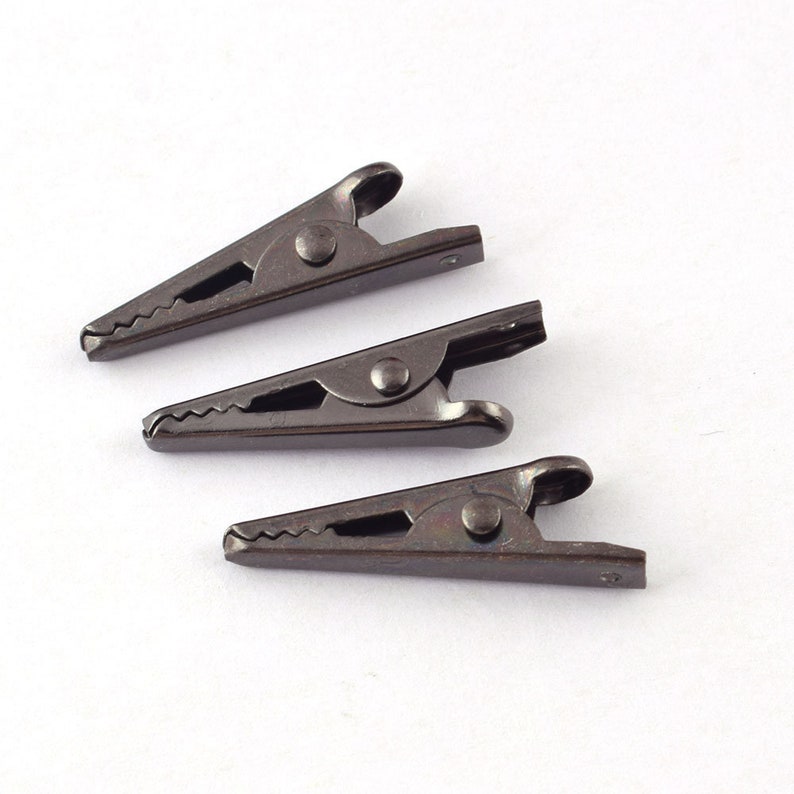 32mm Alligator hair clips Metal Hair Alligator Clips Hair Accessory Blanks Fashion Hairpin Base For DIY Hair Accessories 20pcs Black
