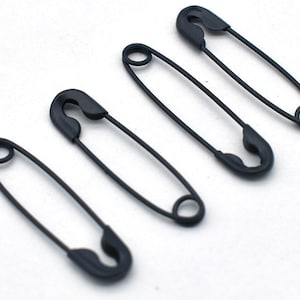 Keyhole Pins-black Safety Pins 