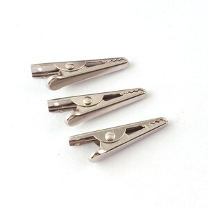 32mm Alligator hair clips Metal Hair Alligator Clips Hair Accessory Blanks Fashion Hairpin Base For DIY Hair Accessories 20pcs Silver