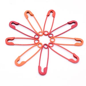 Pins Safety Pins Red Brooch Pins Tag Pins Craft Pins Crochet Marker Pins Knitting Marker Pins for Locking Stitch Markers Colorful Craft DIY
