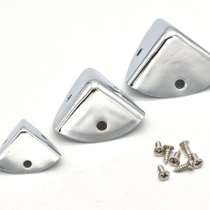 22-35mm Silver Box Corner Protector Triangle Metal Box Decorative Edge Safety Guard Corner clip Metal Jewelry Box Corners