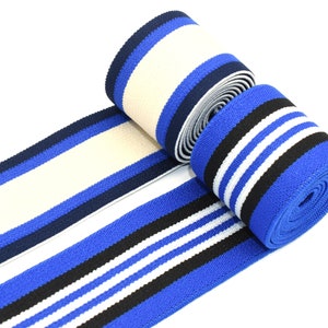 1.5“Blue Waistband Elastic Elastic Band Striated Elastic Webbing Jacquard Elastic Bag Webbing DIY Garment Textile Sewing Accessories