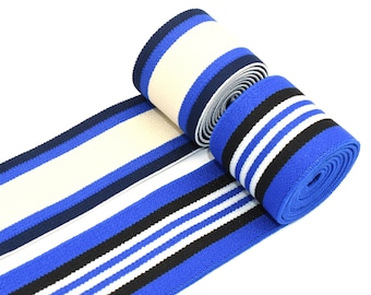 1.5“Blue Waistband Elastic Elastic Band Striated Elastic Webbing Jacquard Elastic Bag Webbing DIY Garment Textile Sewing Accessories