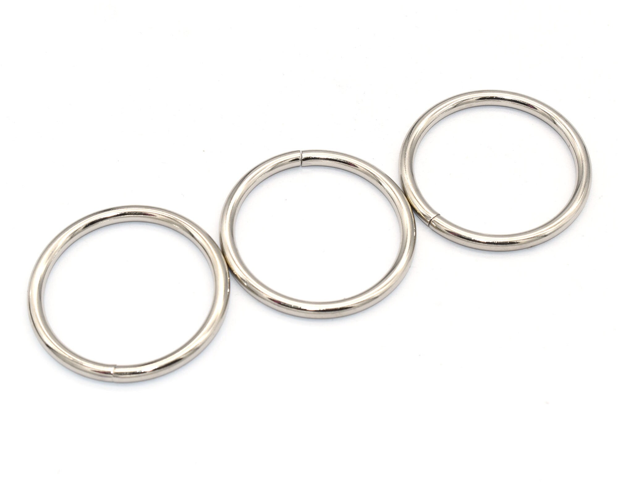 O Ring Strap Ring Buckle Welded Loops Metal Purse Rings Silver Etsy UK