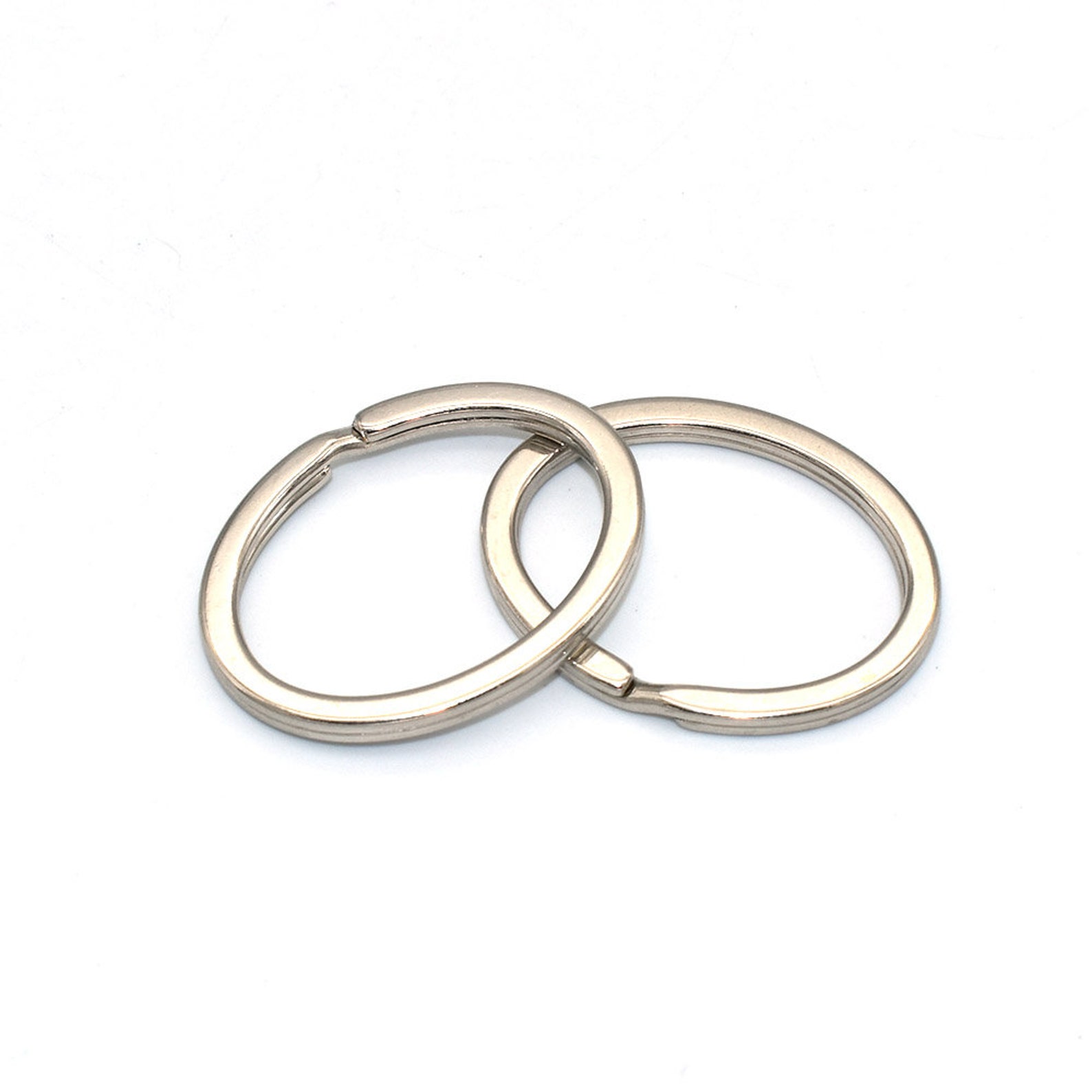 1.5 Oval Key Chain Rings Double Loops Split Rings Etsy