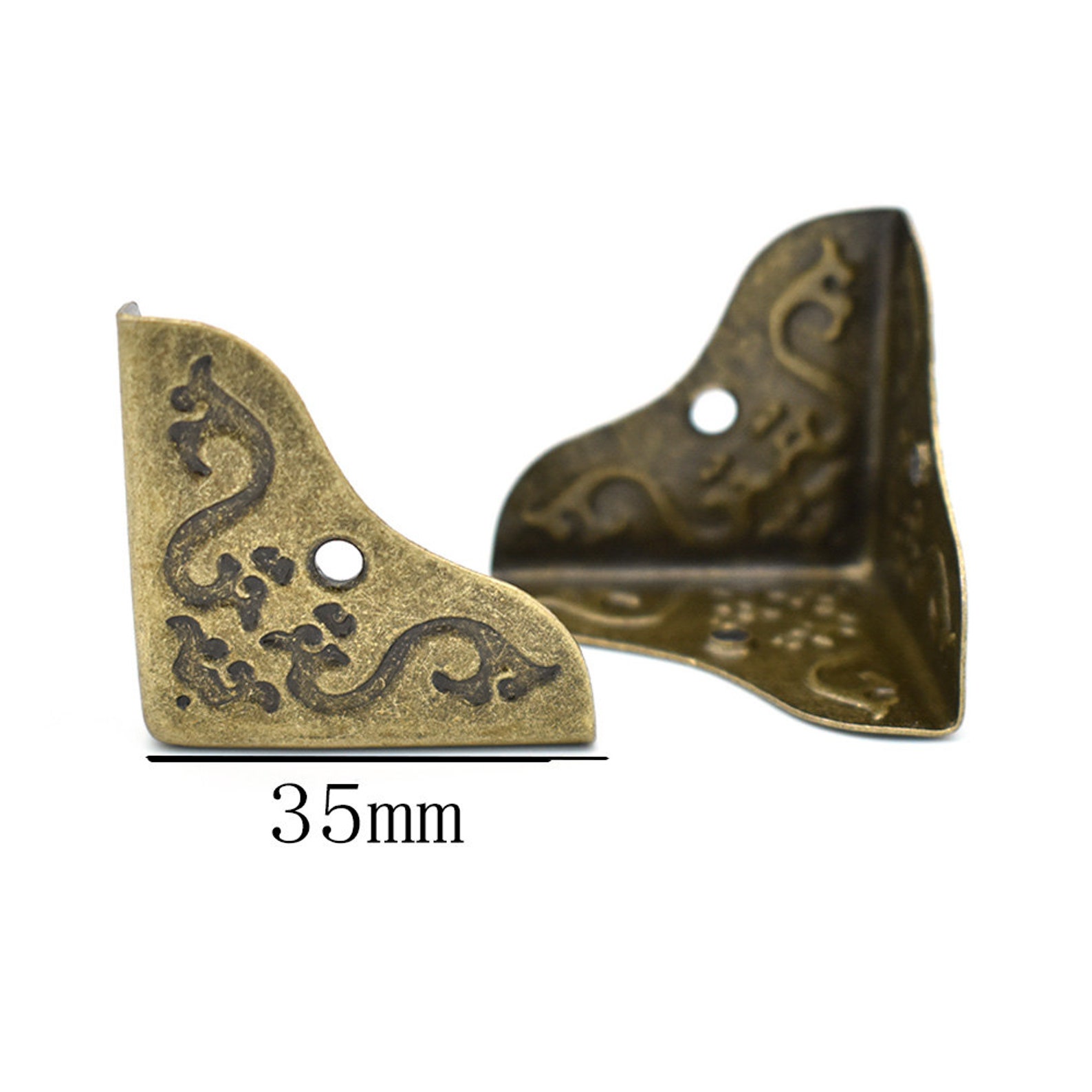 35mm Antique Bronze Corner Protector Decorative Corner Metal Etsy