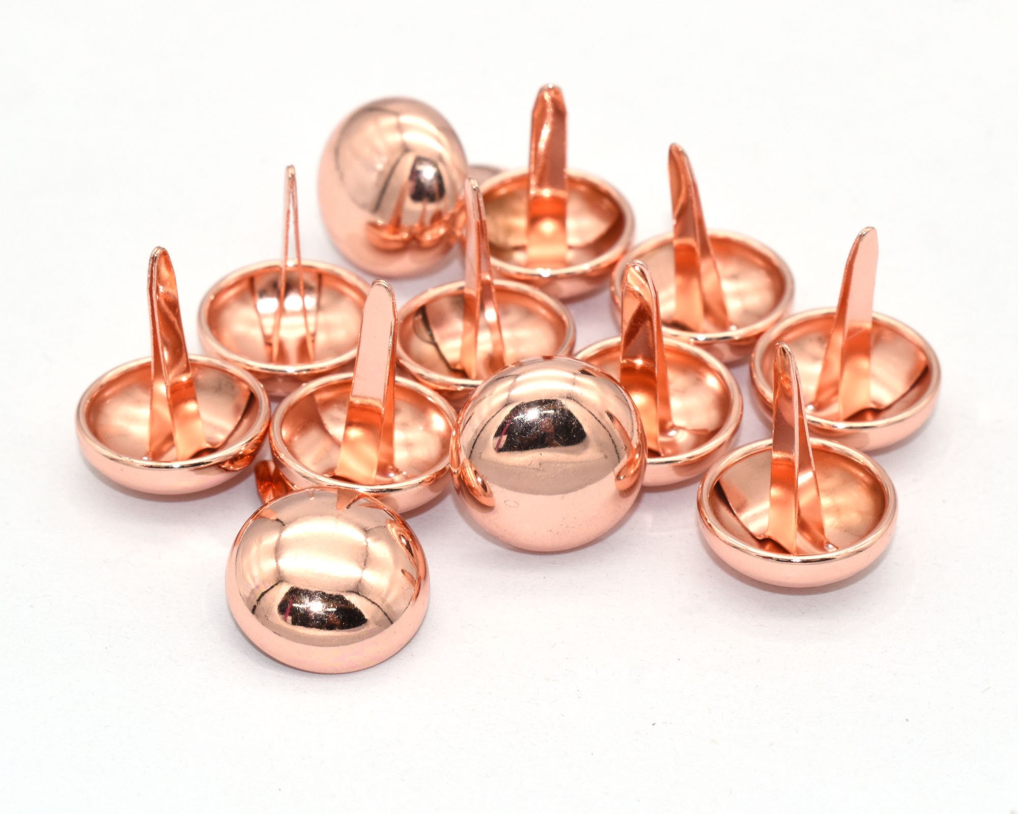 Rose Gold Round Dome Purse Feet 18mm Handbag Nailheads Round Etsy