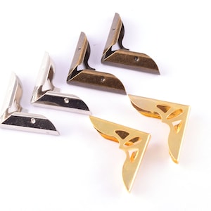 30mm metalen doos hoekbeschermer L-vormige decoratieve hoekbescherming goud / brons / zilver 12 stuks