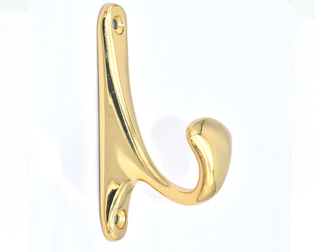 Metal Gold Wall Hook With Screws Decorative Hooks Coat Hangers Etsy