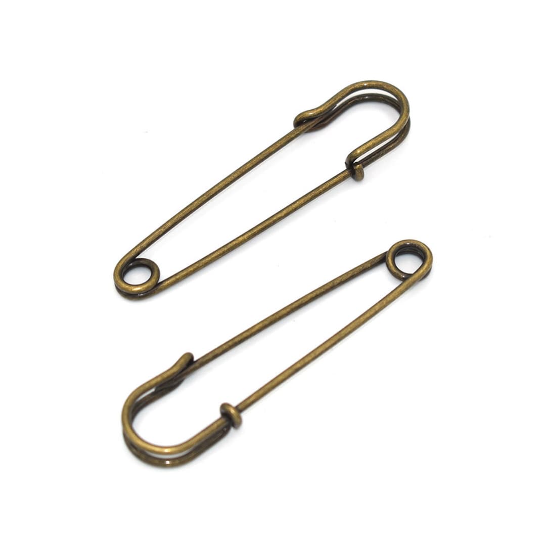 70mm Antique Bronze Safety Pin Clothing Shawl Pin Brooch Pins Etsy