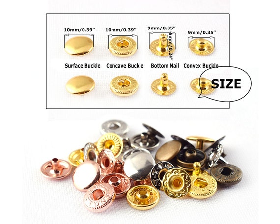 30 Sets Clothing Snaps Button Suit Metal Buttons Sewing Kit