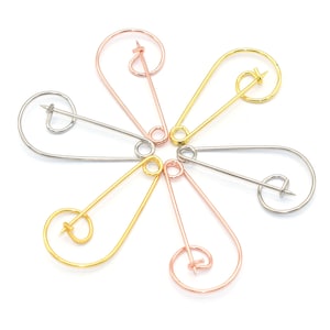 Large Safety Pins Tag Pins Stitch Markers Sewing Pin Kilt Pins Brooch Pins Bar Pins Decorative Pins Garment Pins for Locking Colorful Craft