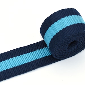 1,5&quot; Blaues Taschengurtband Gestreiftes Gurtband JacquardBandtasche Basteln Accessoires Textil Nähen Zubehör für Taschengurt Nähen Basteln