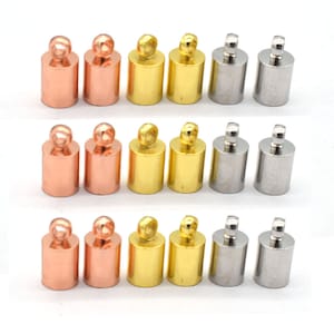Mini Metal Tassel End Cap Tassel Cap Clasp Cord Stopper Hanging Tassel Caps Connector Bag Hanger for handbags Tassel jewelry DIY 40pcs 5mm