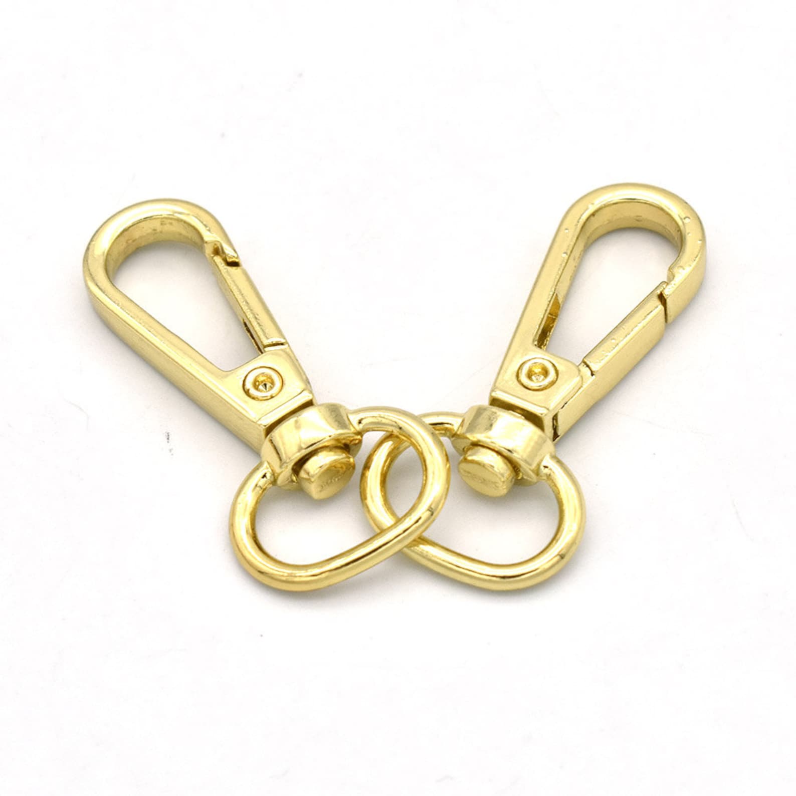 15mm Gold Swivel Clasp Oval Ring Lobster Clasp Claw Push Gate Etsy