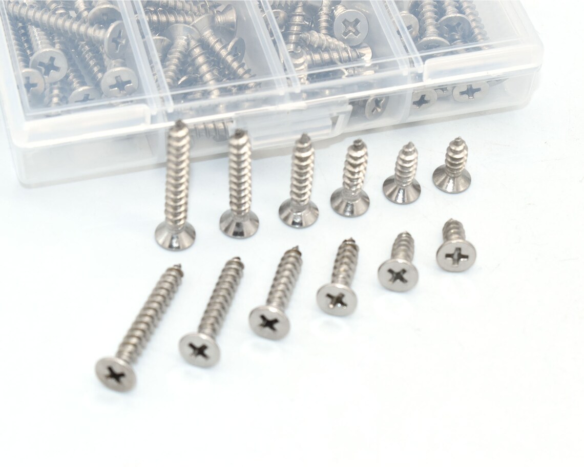 M4 Stainless Steel Self Tapping Screws Assortment Set 105Pcs Etsy