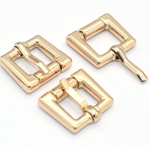 13mm Gold Slide Buckle Metal Belt Buckle Adjustable Buckles Purse Clasp Bag Ring Strap Buckles for Handbag Webbing Hardware 10pcs