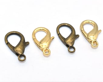 2mm Metal Gold Swivel Clasp Lobster Clasps Trigger Clips Handbag Hook Carabiner Snap Clip Hook metal keychain hook for Bag Tote DIY