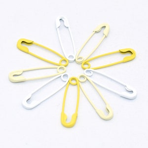 Safety Pins Yellow Pins Brooch Pins Craft Pins Crochet Marker Pin Tag Pin Knitting Marker Pins for Locking Stitch Markers Colorful Craft DIY