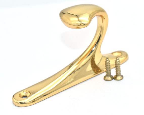 Metal Gold Wall Hook With Screws Decorative Hooks Coat Hangers