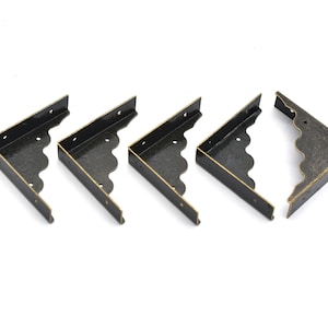 metalen doos hoek beschermer portemonnee einde hoek vintage look hoek clip hoek beugels rand beschermkap voor sieraden doos houten case 12pcs
