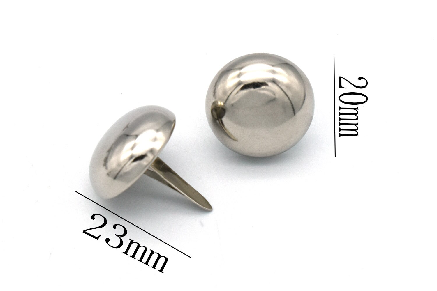VIXDA 50 Pièces Pieds Sac à Main 20mm Argent - Clous Dôme Pour Cuir Et Artisanat