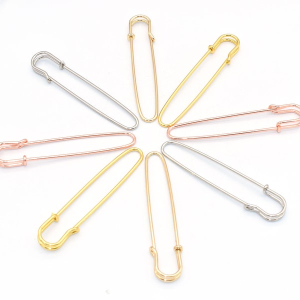 85mm Gold Large Safety Pins Sewing Pins Brooch Kilt Pins Metal pins Giant Jumbo Safety Pins For Clothing Apparel Accessories DIY Sewing