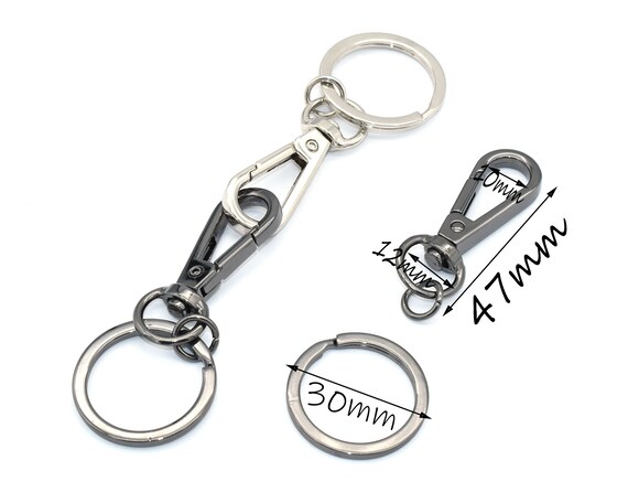 30mm Metal Swivel Clasp With Rings Swivel Clip Keychains Lobster Swivel  Claw Clasps Strap Hook for Key Purse Hardware Handbag Snap 6pcs 