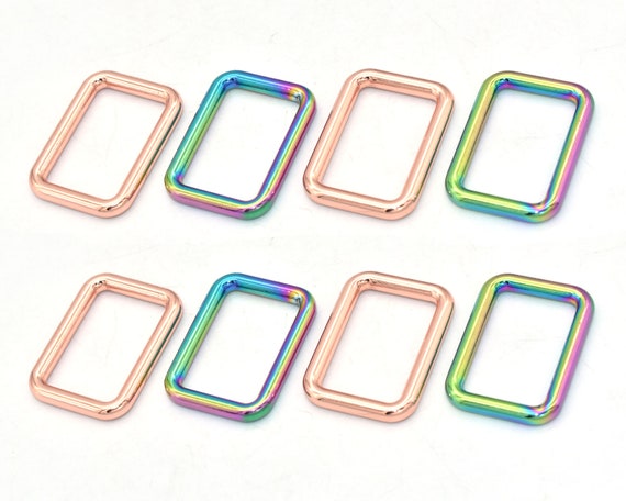 Rainbow Metal Rectangle Ring Belt Buckle Slider Connector - Etsy