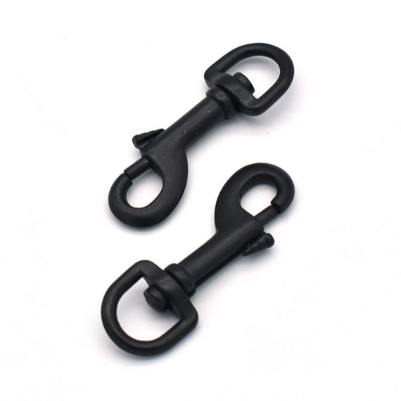 10mm Inner Swivel Clasp Black Lobster Clasp Claw Push Gate Trigger Clasps  Swivel Snap Hooks for Keychain or Backpack 6pcs 