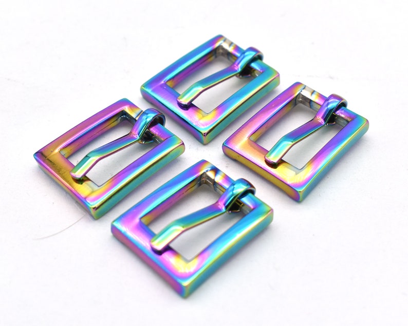 10mm Rainbow Adjustable Belt Buckle Slide Buckle Metal Purse cla