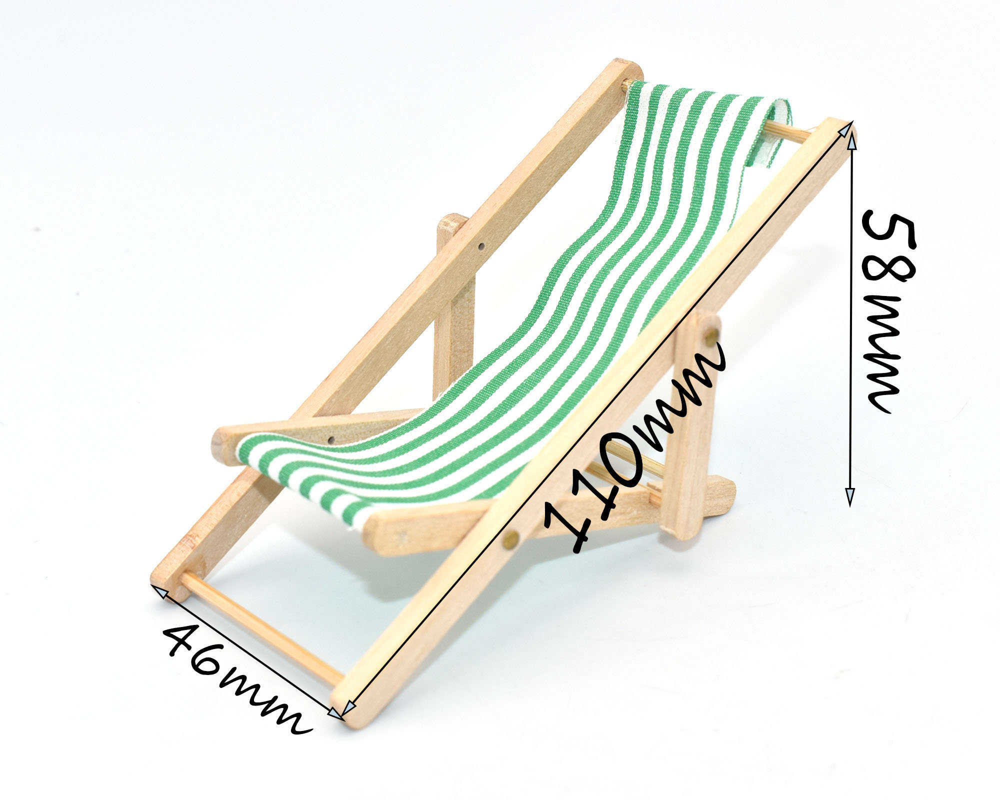 Mini Beach Chair Coastal Seating Folding Chair Doll Furniture Etsy